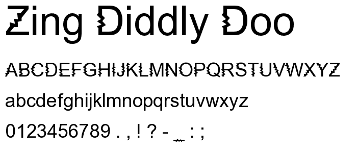 Zing Diddly Doo font